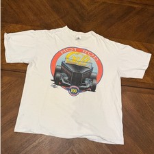 Vintage 1993 Arizona Sport Shirts Hot Rod Cafe T-Shirt XL White Made in USA Indy