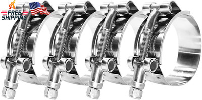 BOTTEN 4 Pack 1'' T-Bolt Hose Clamp, Clamp Range 32-37Mm for 1'' Hose ID, Hose Cla