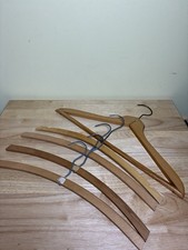 Vintage Woolworth Wood Hangers LOT OF 5