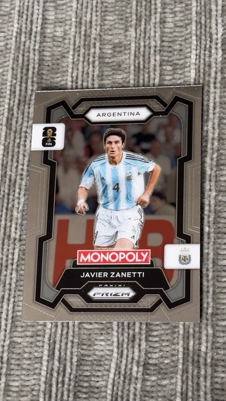 Panini 2026 Prizm Monopoly FIFA World Cup Javier Zanetti Argentina #5 Soccer