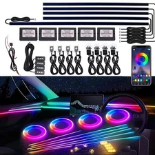 22 in1 Car Ambient Light 256 Color Symphony RGB Acrylic Guide Atmosphere Lights