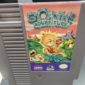 Bonk's Adventure Nintendo NES Game Box and Manual (ripped) Tested Working