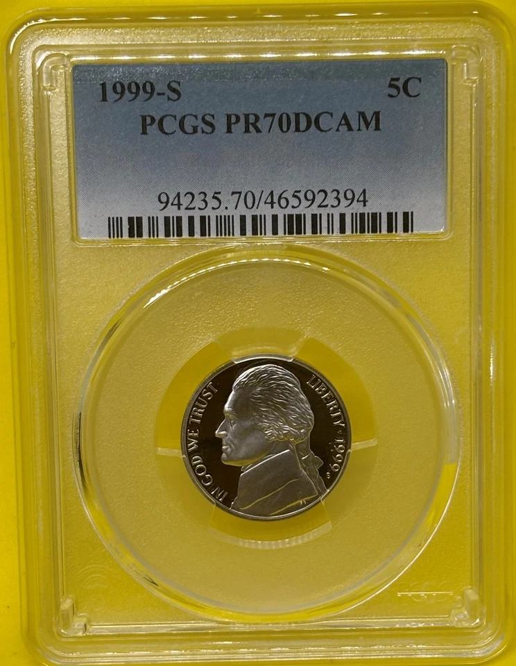 1999 S 5C Jefferson Nickel Proof PCGS PR70 DCAM - Image 2 of 4
