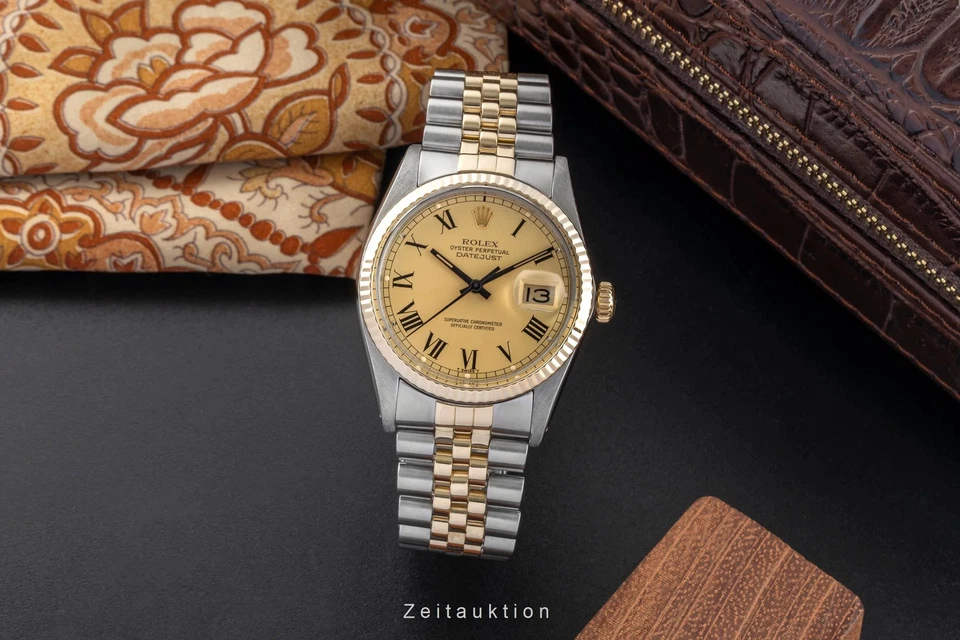 Rolex Datejust 36 Buckley Dial Oyster Perpetual acier or automatique réf. 16013 - Photo 4/4