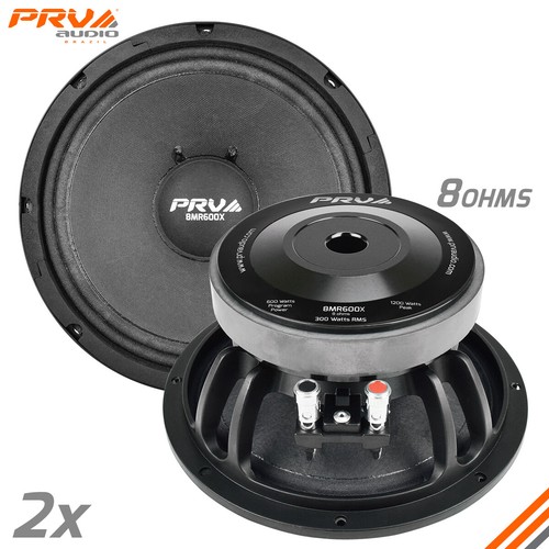 Buy 2x PRV Audio 8MR600X PRO Audio Midrange 8" Speakers 600w 8 Ohms