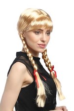 Wig Ladies Carnival Cosplay Carnival Pigtails Braided Schoolgirl Blond
