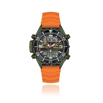 CHRIS BENZ DEPTHMETER DIGITAL 200M SPECIAL EDITION Chamäleon mit Band in Orange