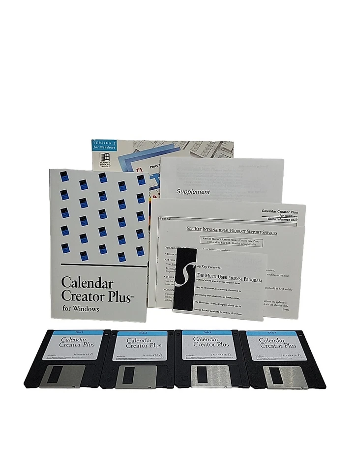 Vintage Spinnaker Calendar Creator Plus Version 2 for Windows 95 & Windows 3.1 - Image 3 of 4