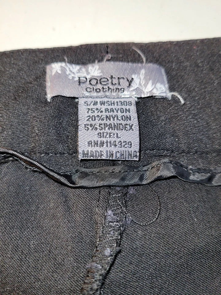 Women's Poetry Black Chino  Size L Shorts Foto 4 de 4