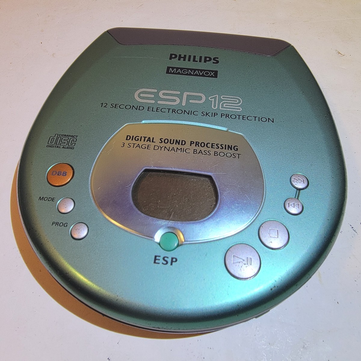 Philips AZ7386/17 Portable CD Player Discman ESP W/ Headphones +