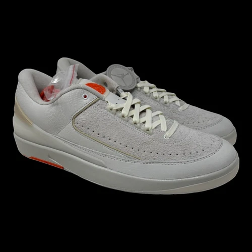 Air Jordan 2 Retro Low SP Shelflife DV7128110 Light Bone/Bright Mandarin Size 14