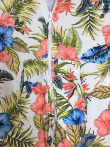 NWT Wonder Nation Girl SwimSuit Cover up Front zip Hooded Terry Floral Many sz - Picture 2 of 4