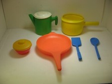 VTG Empire Plastic Corp Childrens Plastic Cooking Playset Toys Bright Colors 60s