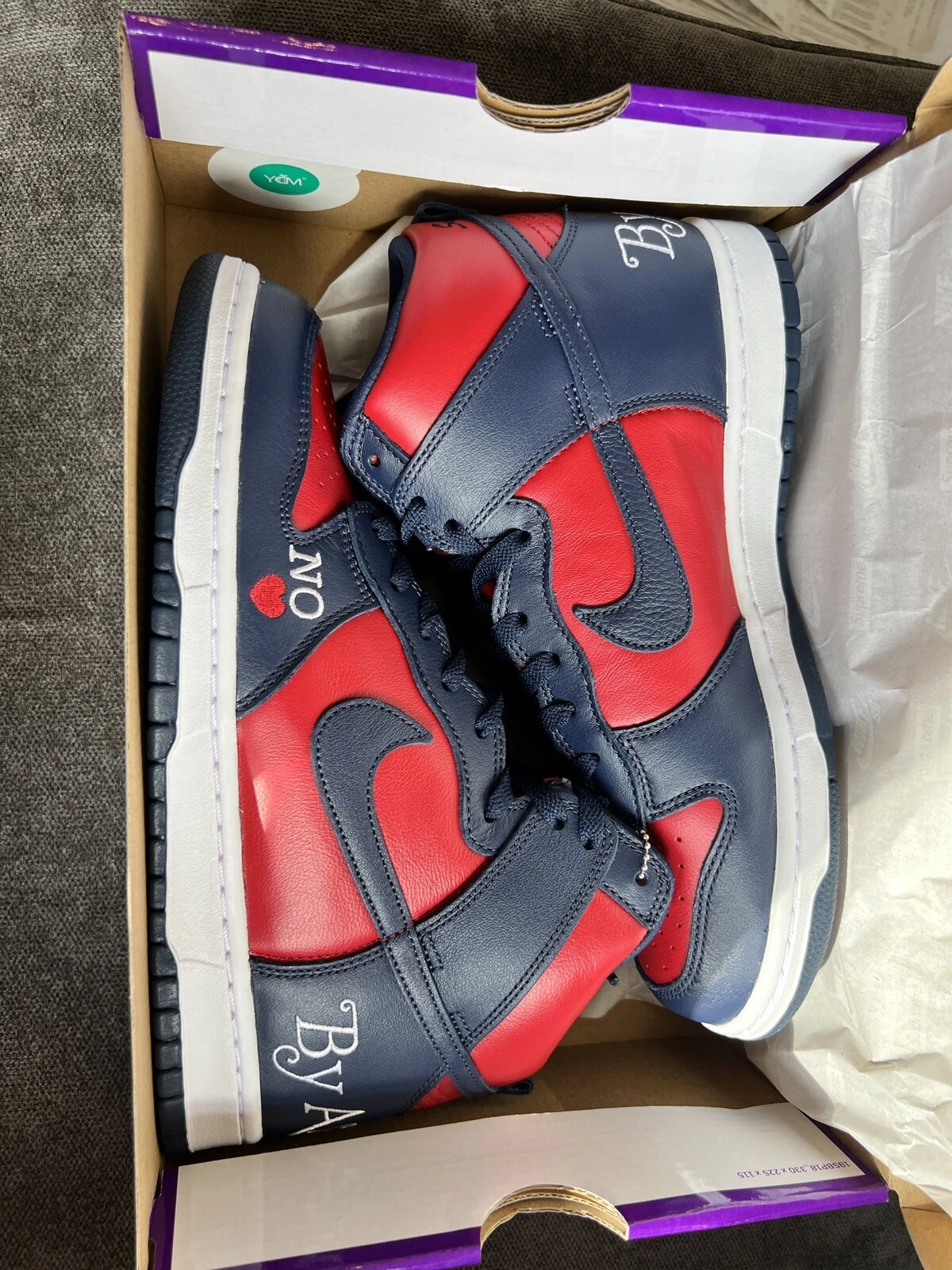 Nike X Supreme SB High Dunk par tous les moyens ROUGE/MARINE