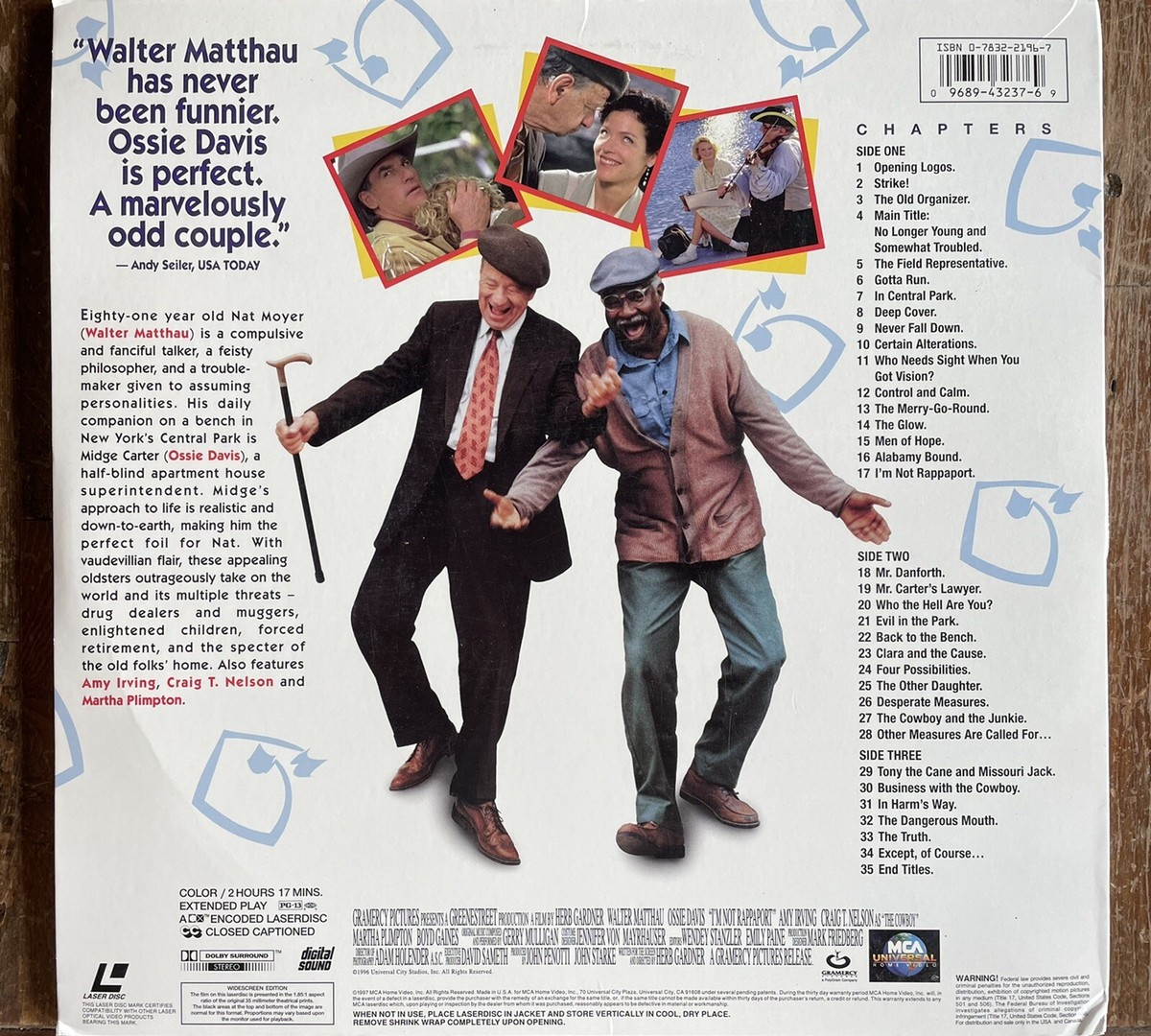I'm Not Rappaport - Laserdisc - Widescreen Edition - MCA Universal