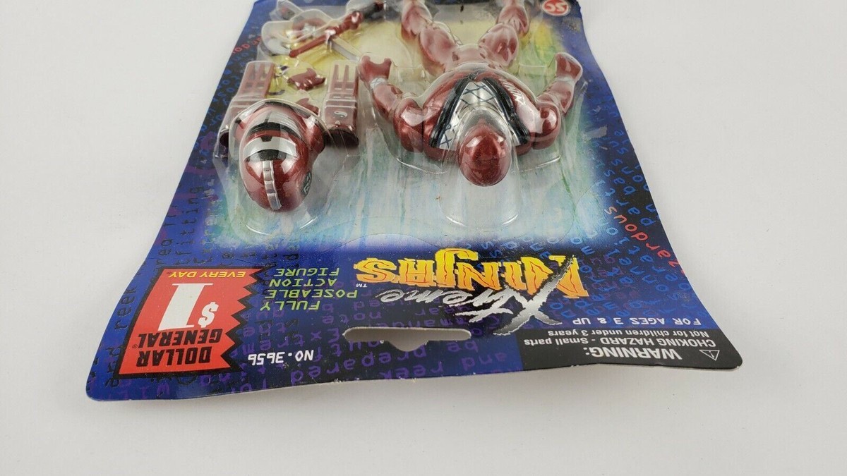 VTG Sunco Xtreme Ninja 2002 Poseable Action Figure Red W