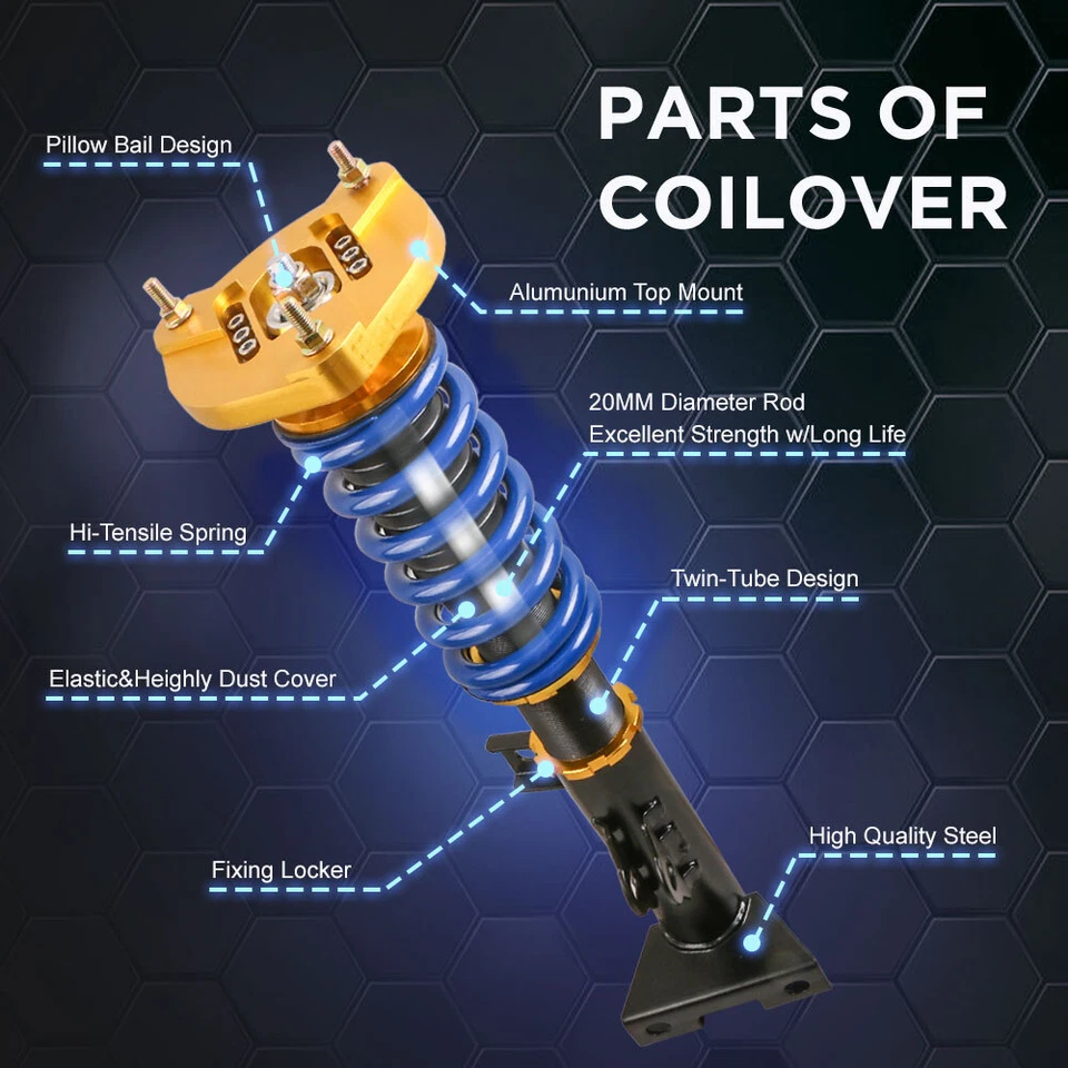 Coilovers Struts Shocks Absorber For 2008-2014 Mercedes-Benz C300 C350 C250 RWD Foto 3 de 4