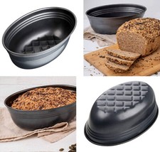 Brot Backform Brotlaib Backform oval Antihaft 26 cm + Rezept Vollkornbrot Zenker