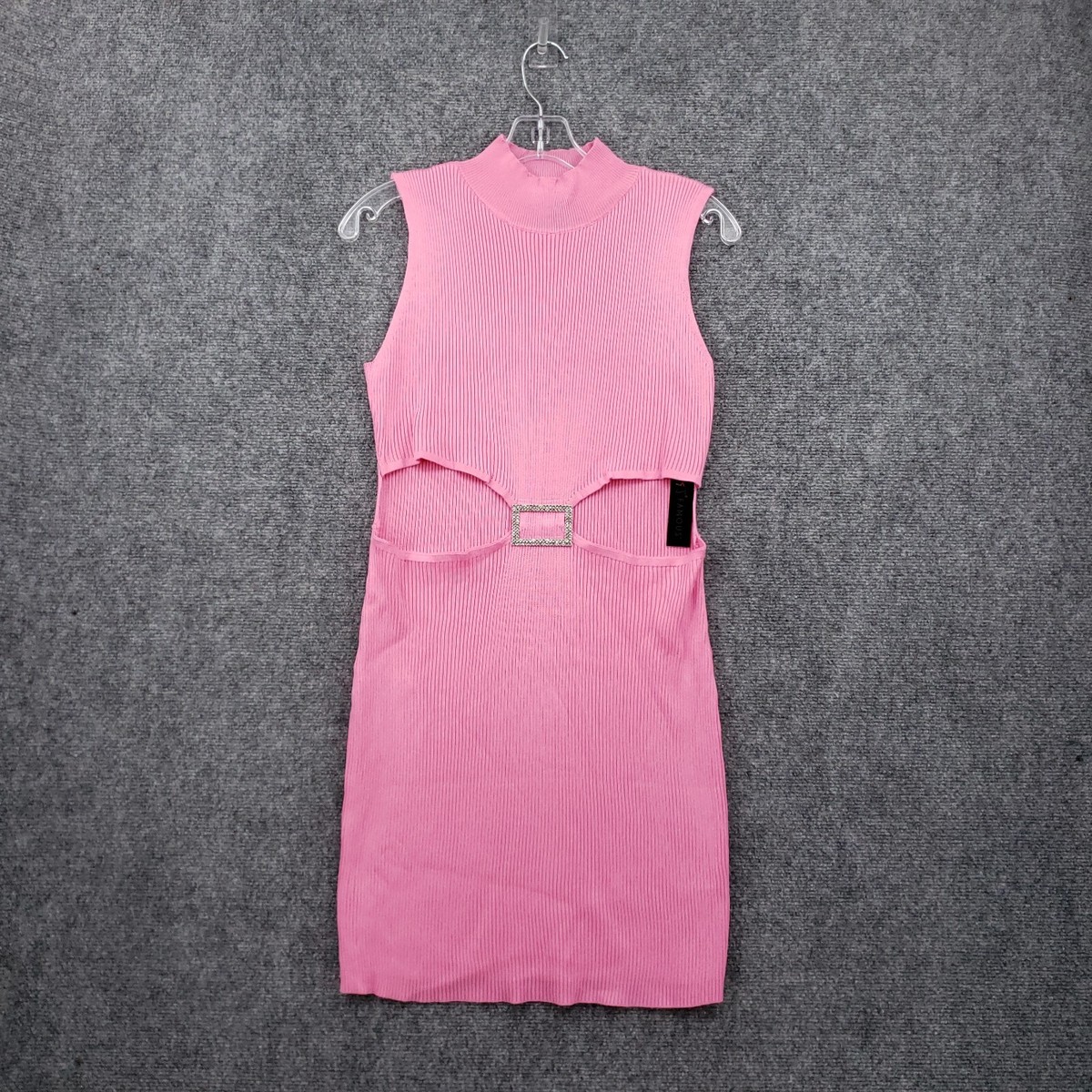 Almost Famous Dress Women L Large Pink Sweater Cutout