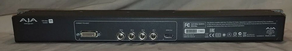 AJA Video Systems K3G-Box External Video Editing Breakout Box Used NO AC ADAP - Image 4 of 4