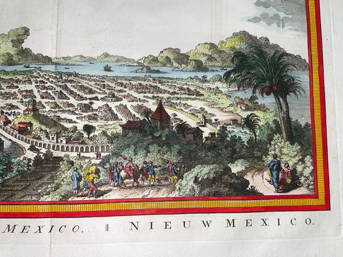 MEXICO CITY 1760 NICOLAS BELLIN NICE ANTIQUE VIEW 18TH CENTURY - Picture 3 of 5