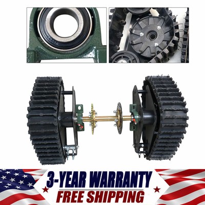 23.6'' Go Kart Buggy Quad Rear Wheels Axle,ATV Snow Rubber Sand Track Kits Bikes
