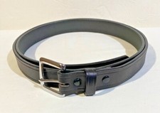 Men's Genuine Black/Brown Bridle leather belt Amish crafted made in the USA