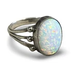 Opal Native American Sterling Silver Vintage Ring