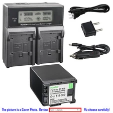 Kastar Battery LCD Dual Fast Charger for Canon BP-820 BP-828 & Canon XA11 Camera
