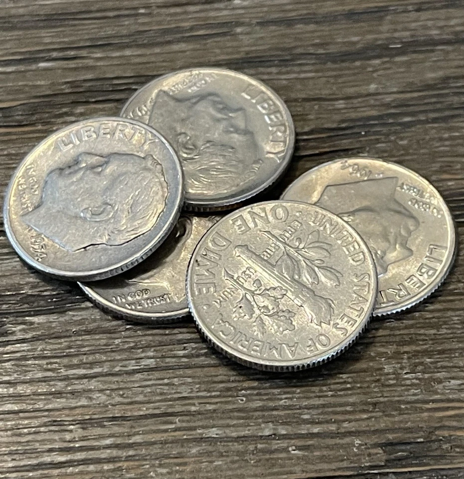 [Lot of 5] Roosevelt Dimes 1946-1964 90% Silver CHOOSE # OF LOTS OF 5 COINS! - Image 2 of 2