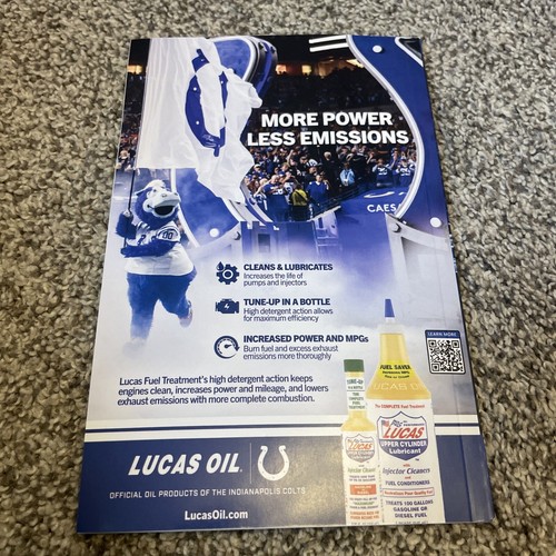 Indianapolis Colts vs Buffalo Bills Scout Program 11/10/24 Quenton Nelson Cover - Picture 2 of 2