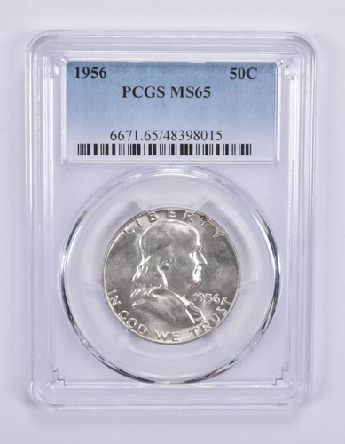 1956 Franklin Half Dollar MS65 PCGS Blue Label