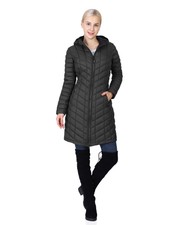 Women's Hooded Lightweight Warm Winter Long Quilted Puffer Coat-l,36"