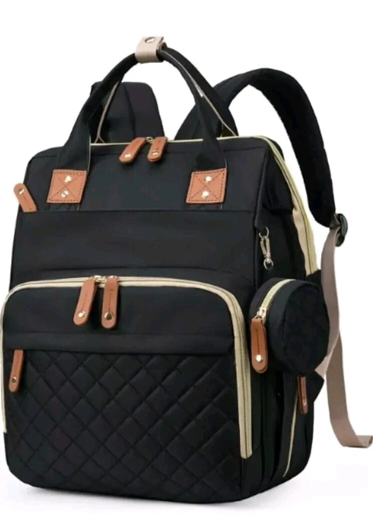 Avalyr Baby Changing Bag Backpack , Nappy Diaper Bag Black Travel Rucksack VGC