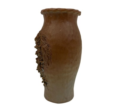 Traditional Japanese craft vase 高さ12.5cm Japanese Craft Vase 12.5cm Tall with Pattern, Good Condition