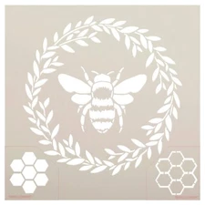 Bee Wreath Stencil | Reusable Template for DIY Decor & Crafting Projects