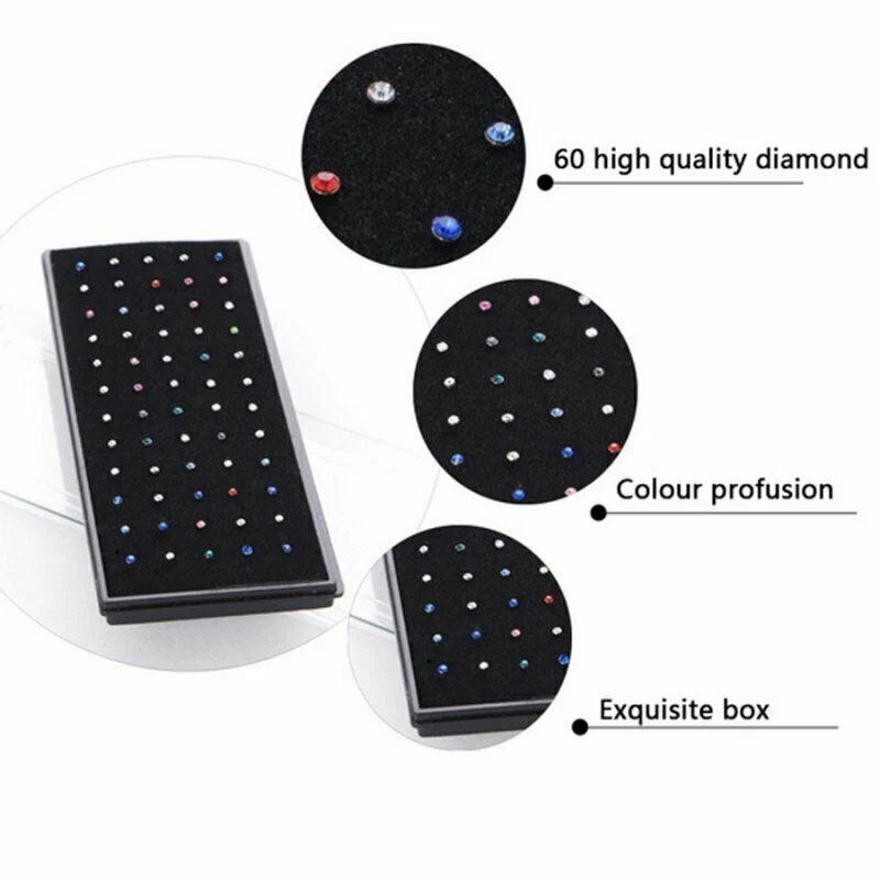 60 PIEZAS Anillos para nariz Pasador de hueso Acero inoxidable Color Pin Joyería Piercing Cuerpo Foto 3 de 4