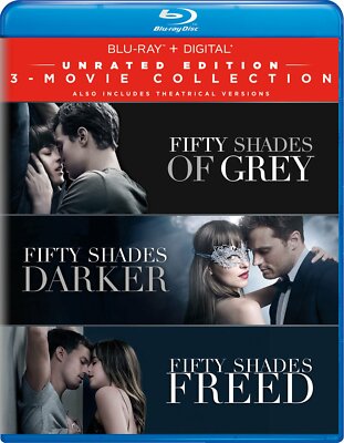 Fifty Shades of Grey Trilogy Blu Ray Set With Unrated Theatrical  Versions