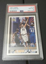 1997 Topps Basketball Tim Duncan ROOKIE RC #115 PSA 10 GEM MINT Spurs