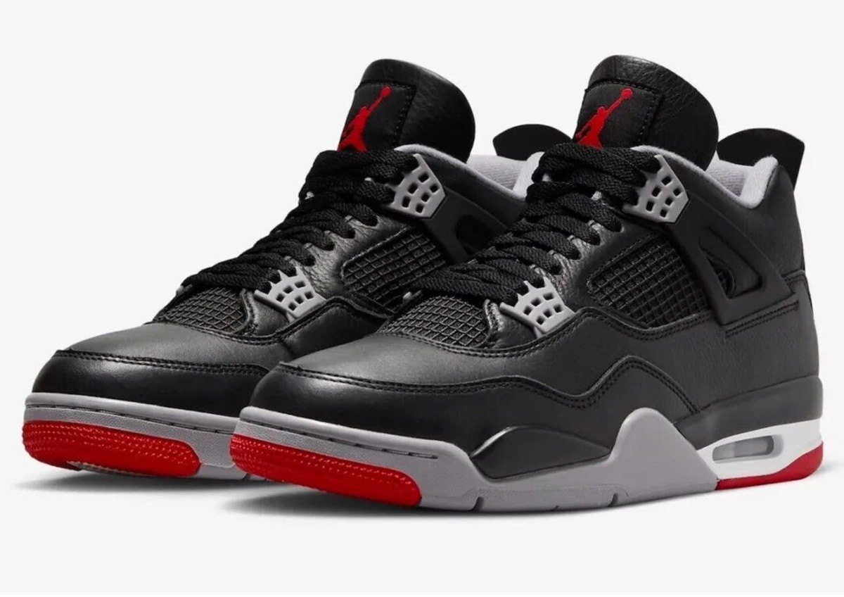 シューズ(男性用) Air Jordan 4 Nike Air Jordan 4 Retro Bred Reimagined Men's Sizes FV5029