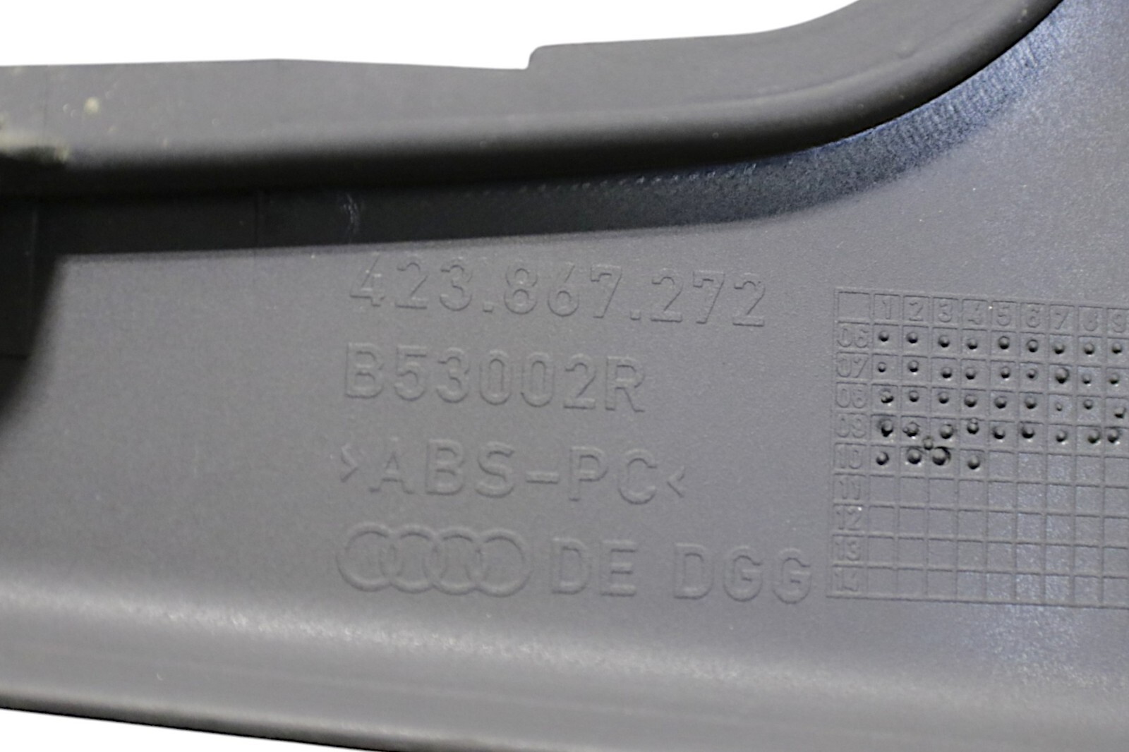 Audi R8 V10 Interior Console Trim Panel Cover Assembly Set 2008 - 2012 OEM