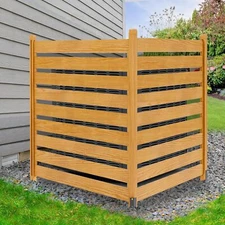 SUNYRISY 2 Panels Air Conditioner Fence Freestanding Wood Privacy Screen 48"x48"