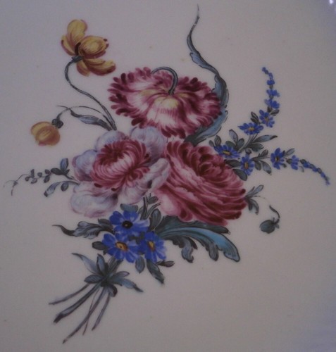 Antique 18thC Tournay Porcelain Floral Plate Porzellan Teller Porcelaine Tournai - Picture 3 of 13