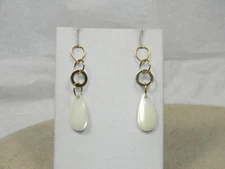 14K YG MOP Dangle Earrings  Nabco