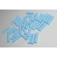 Vintage Hair Rollers, Powder Blue Retro 1980s Hair Style Plastic Curlers, 38 Pcs