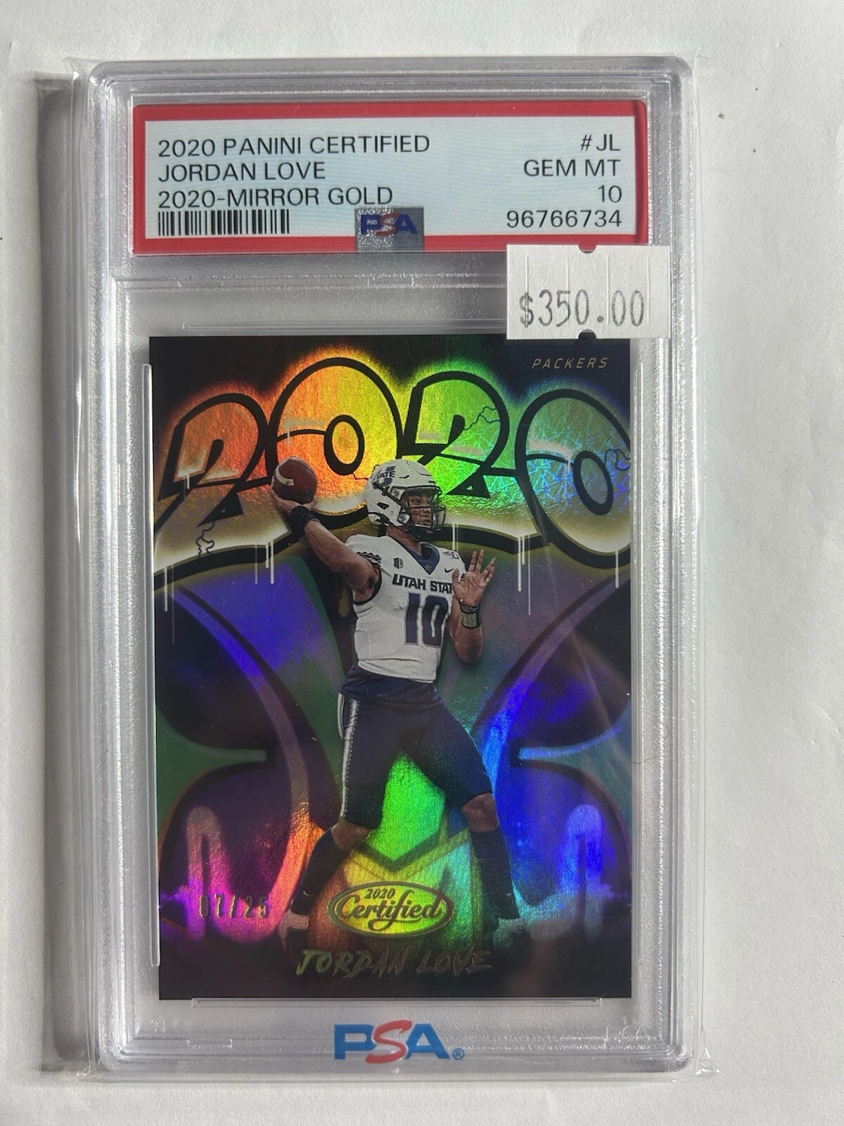 Jordan Love Panini Certified 2020 #JL Mirror Gold