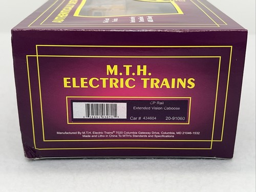 MTH Premier 20-91060 CP Rail Extended Vision Caboose #434604 O Gauge New - Picture 9 of 9