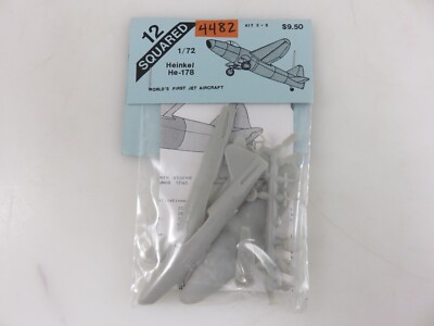 12 Squared Heinkel He 178 1/72 Scale Model Kit 2-5