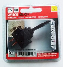 Carpoint 0810662 Schalter An/Aus Schwarz 12V 20A