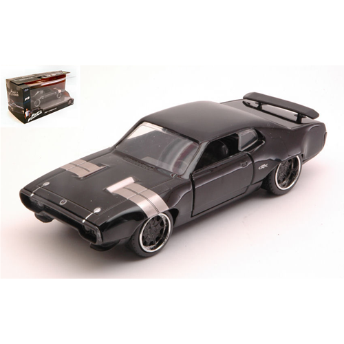 DOM'S PLYMOUTH GTX 1972 FAST & FURIOUS BLACK 1:32 Jada Toys Movie Die Cast - Foto 1 di 1